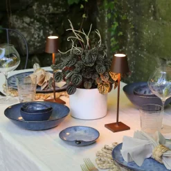 Zafferano Poldina oplaadbare micro lamp IP65 corten