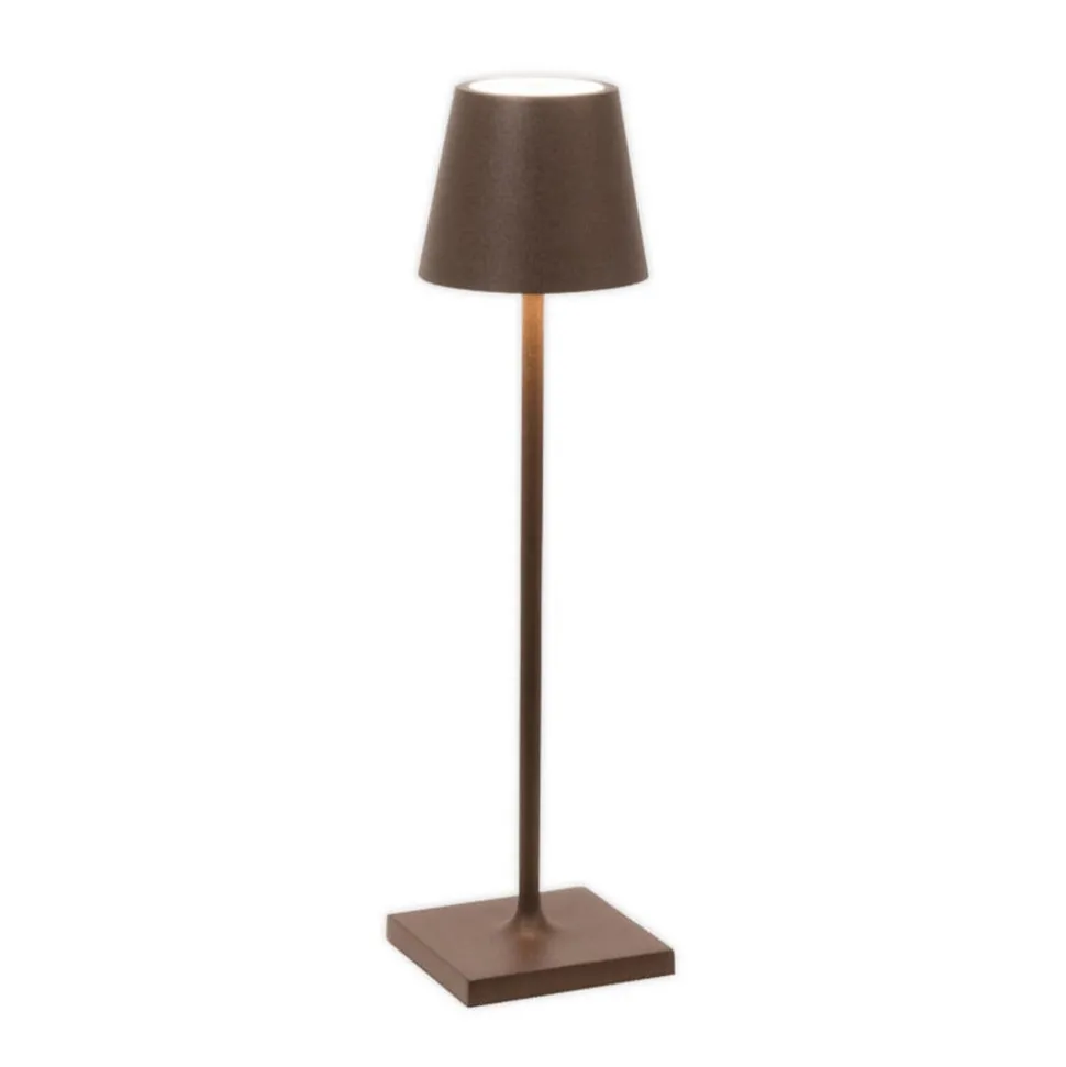 Zafferano Poldina oplaadbare micro lamp IP65 corten