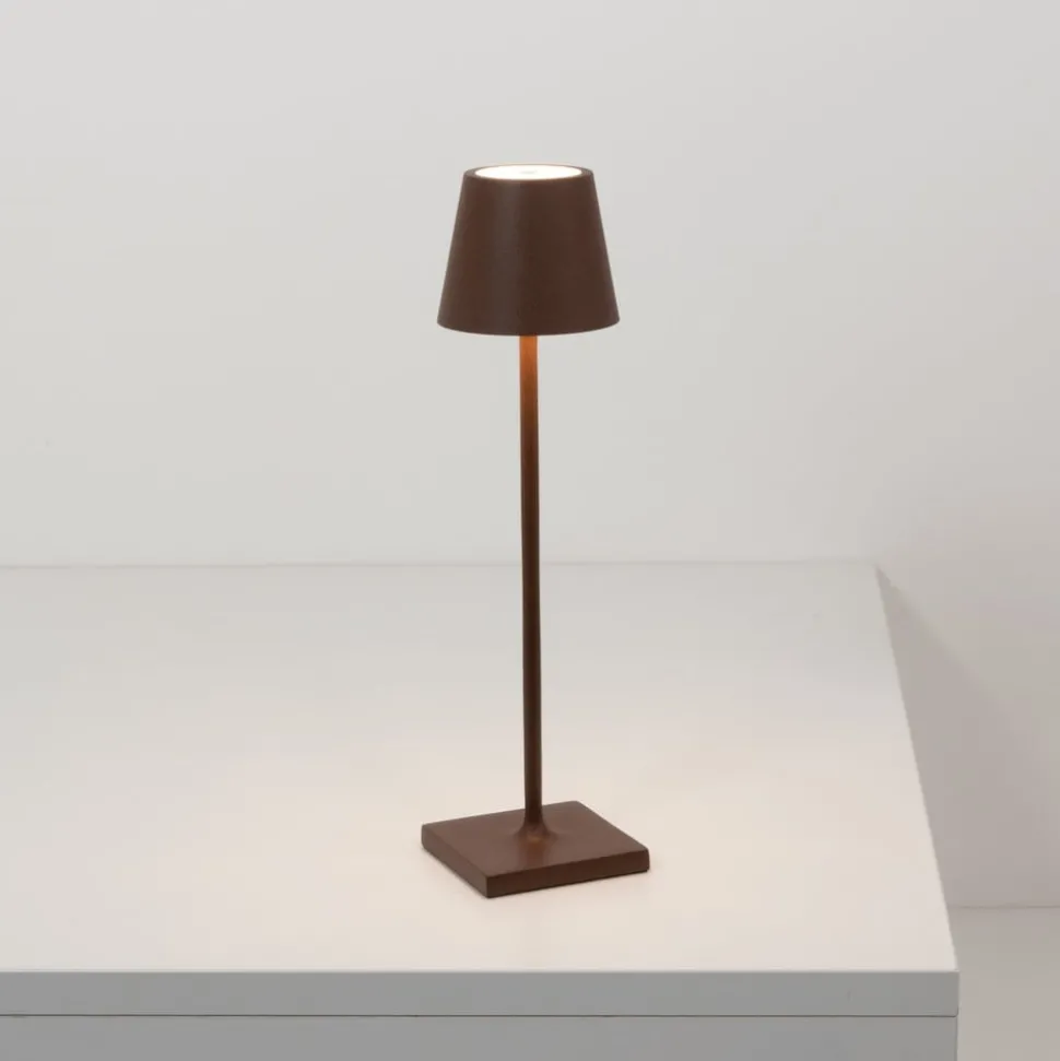 Zafferano Poldina oplaadbare micro lamp IP65 corten