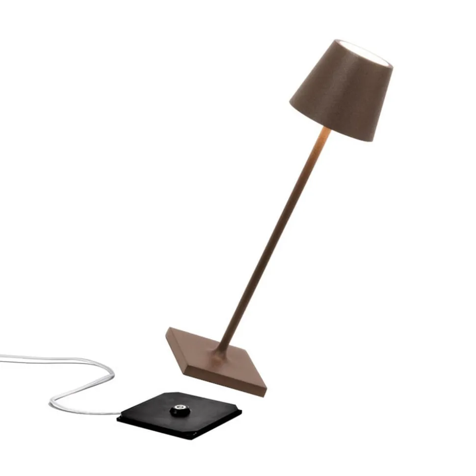 Zafferano Poldina oplaadbare micro lamp IP65 corten