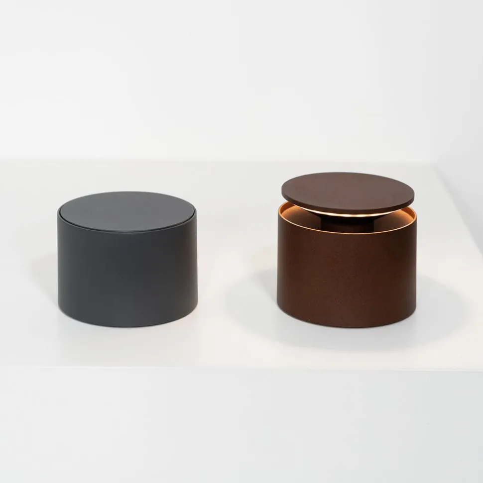 Zafferano push-up accu-tafellamp IP54 corten