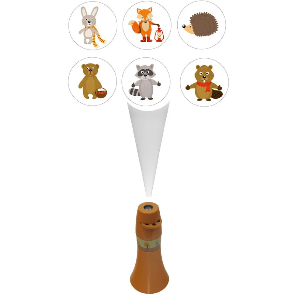 Zakprojector bosdieren 6-voudig batterijvoeding