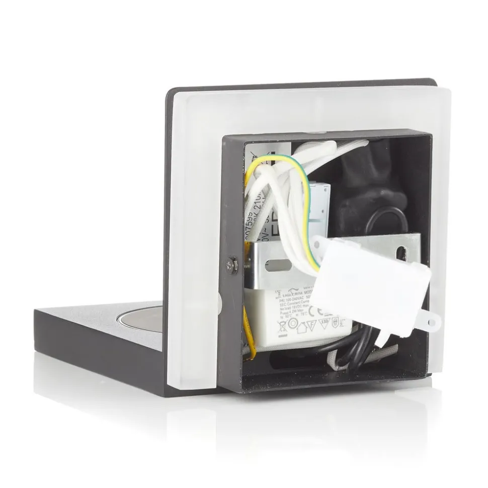 Zanzibar LED wandlamp met oplaadstation, zwart