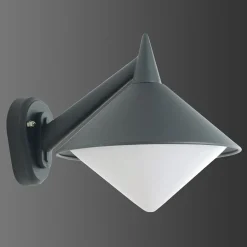 Zeewaterbestendige buitenwandlamp Liara, grafiet