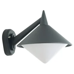 Zeewaterbestendige buitenwandlamp Liara, grafiet