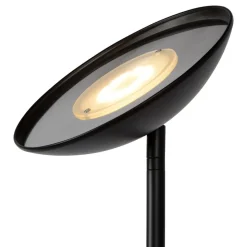 Zenith LED uplighter met LED leeslamp, zwart