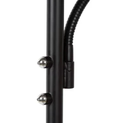 Zenith LED uplighter met LED leeslamp, zwart