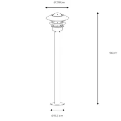 Zico tuinpadverlichting van aluminium, zwart