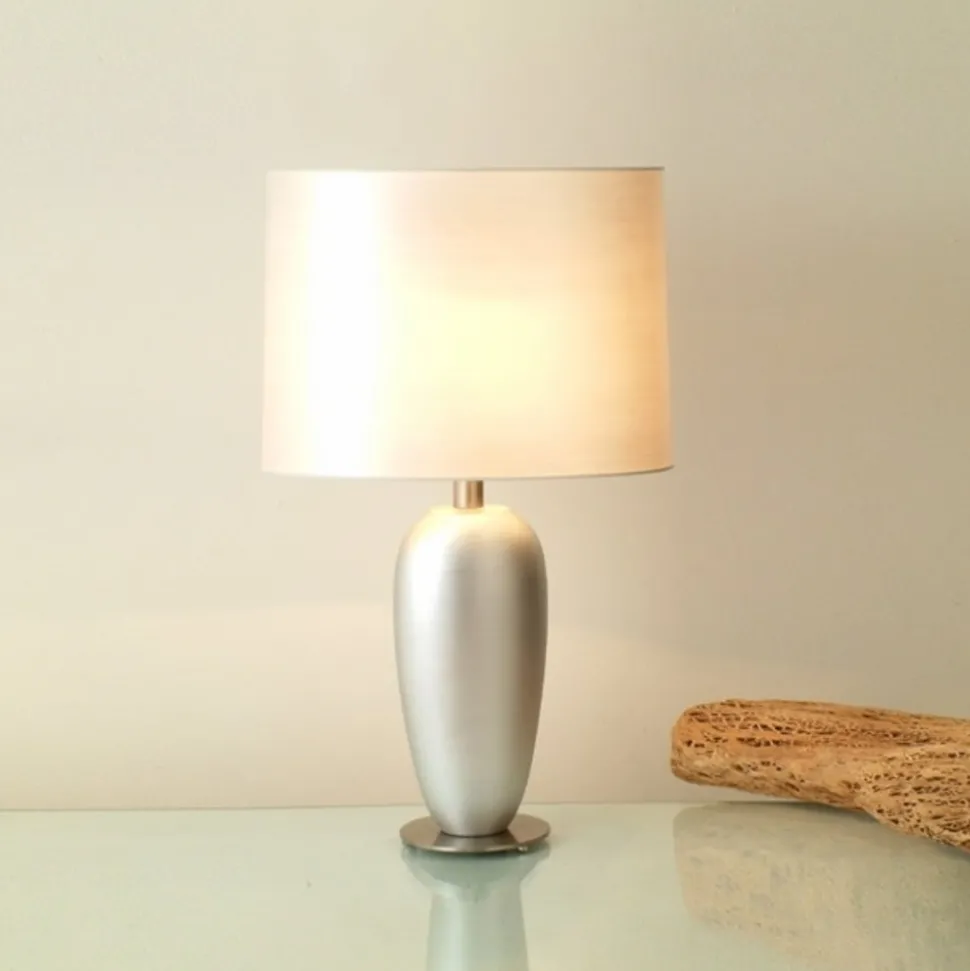 Zilveren tafellamp LAMBDA hoogte 65 cm