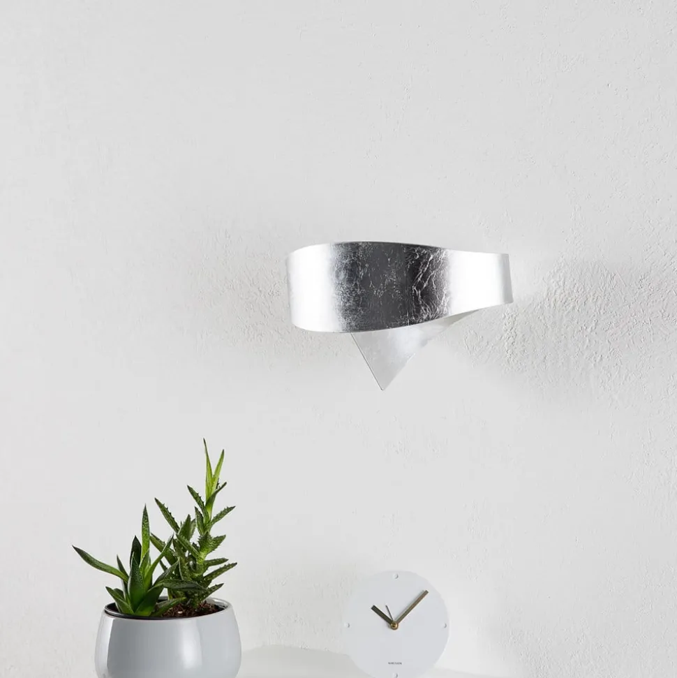 Zilveren wandlamp Scudo