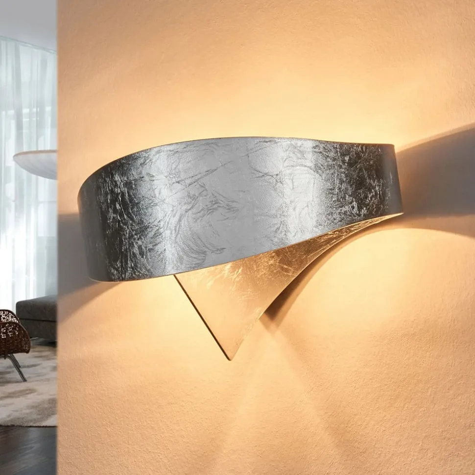 Zilveren wandlamp Scudo