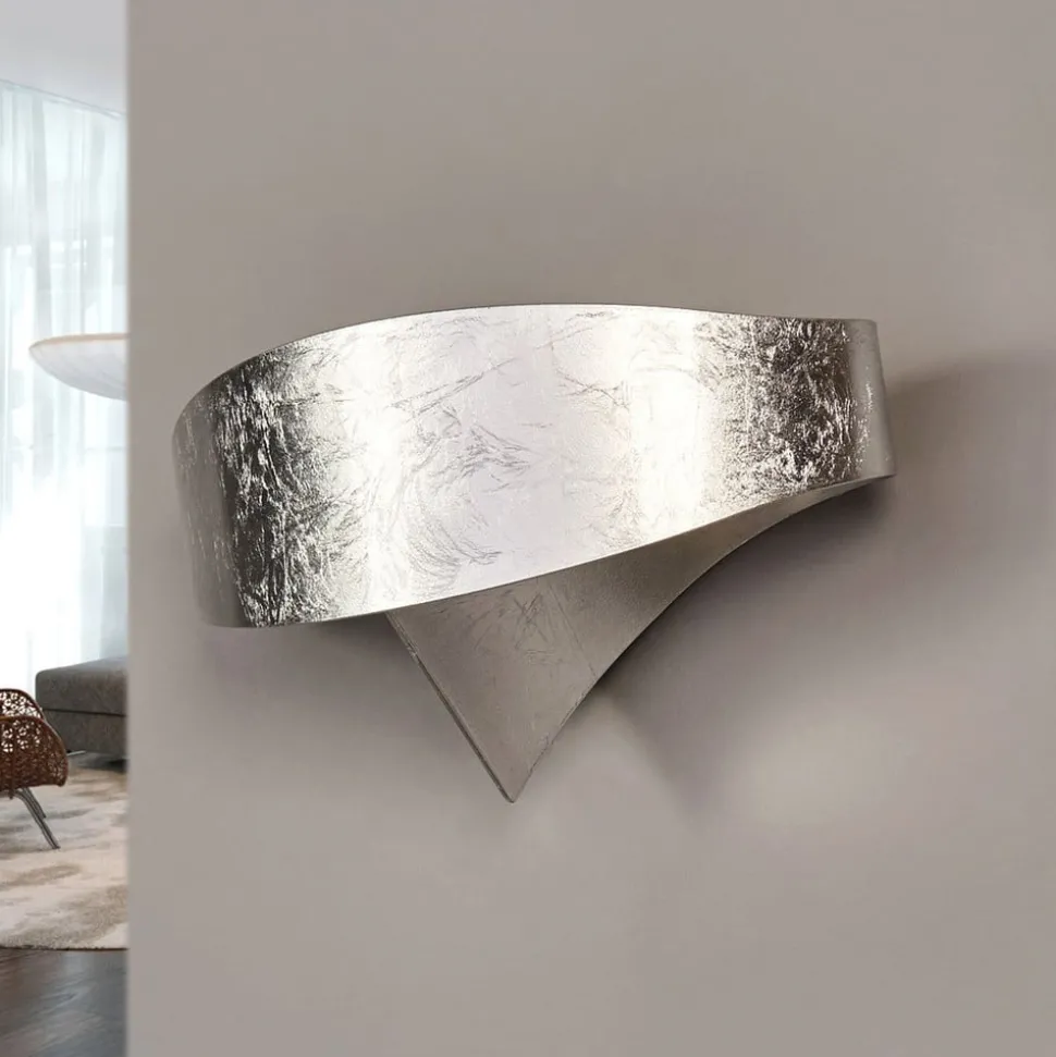 Zilveren wandlamp Scudo