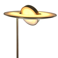 Zodiac LED uplighter met LED leeslampje, brons