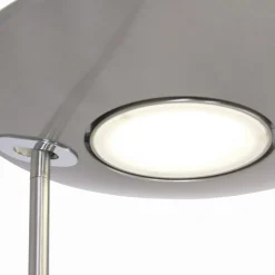 Zodiac LED uplighter met LED leeslampje, staal