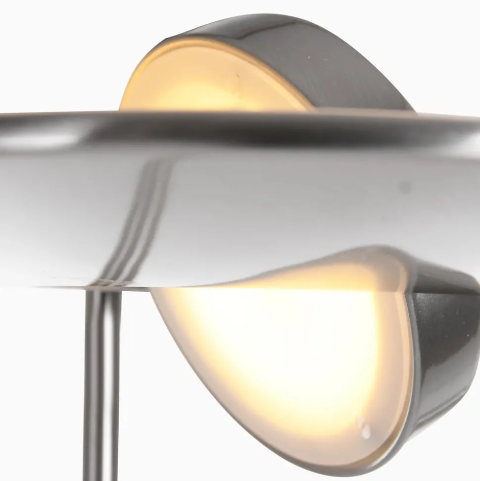 Zodiac LED uplighter met LED leeslampje, staal