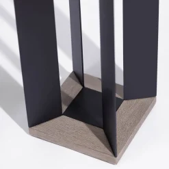 Zonnelantaarn Teckalu, aluminium zwart, 65,5cm