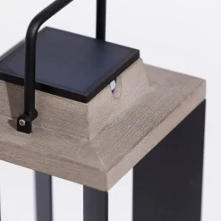 Zonnelantaarn Teckalu, aluminium zwart, 65,5cm