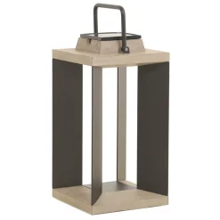 Zonnelantaarn Teckalu, aluminium zwart, 45,5cm