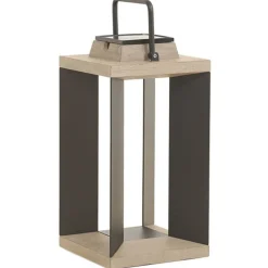 Zonnelantaarn Teckalu, aluminium zwart, 45,5cm