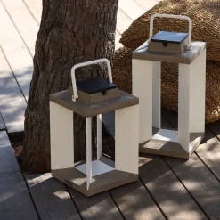 Zonnelantaarn Teckalu, Duratek/wit, 36,5cm