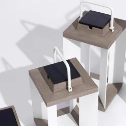 Zonnelantaarn Teckalu, Duratek/wit, 36,5cm