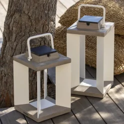 Zonnelantaarn Teckalu, Duratek/wit, 45,5cm