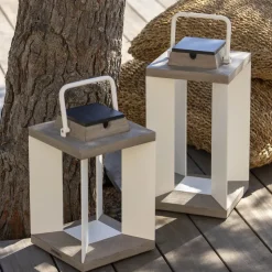 Zonnelantaarn Teckalu, Duratek/wit, 65,5cm