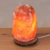 Zoutlamp Rock met lamphouder, 1,5-2 kg, barnsteen