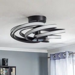 Zoya LED plafondlamp, zwart