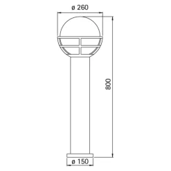 Zuillamp zwart met opaalglas
