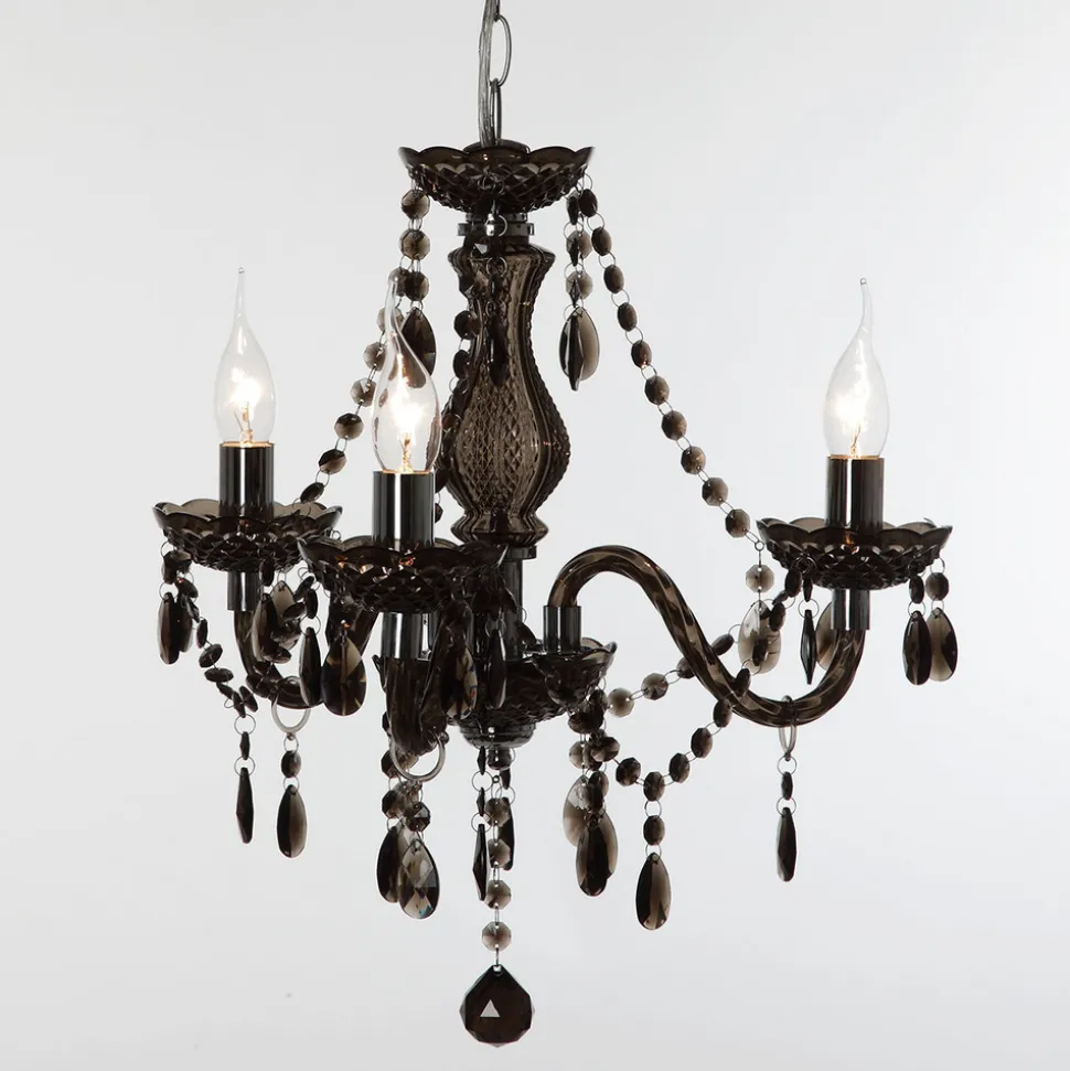 Zwarte kroonluchter Perdita, 3 lichtbronnen