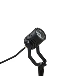 Zwarte LED buitenspot Maris met grondspies
