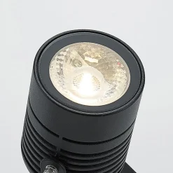 Zwarte LED buitenspot Maris met grondspies