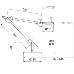 Zwarte LED bureaulamp Cosmos