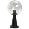 Zwarte sokkellamp, met kristalglas
