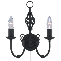 Zwarte wandlamp ZANZIBAR