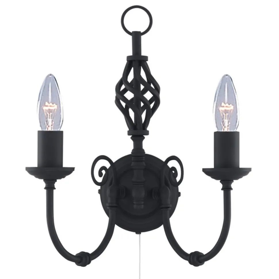 Zwarte wandlamp ZANZIBAR