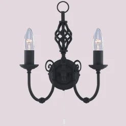 Zwarte wandlamp ZANZIBAR