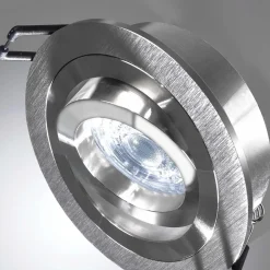 Zwenkbare aluminium inbouwspot alu mat