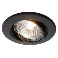 Zwenkbare 12V-inbouwring 68 mm mat zwart