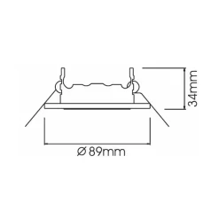Zwenkbare 12V-inbouwring 68 mm geborsteld koper